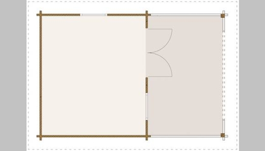 Blockhaus Dundee 400x350 + 250 VT