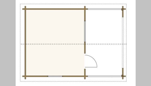 Blockhaus Gießen 450 x 400 +250 VT