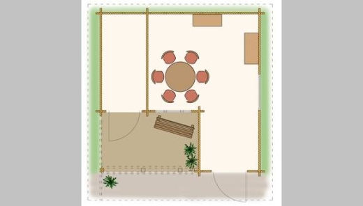 Blockhaus Heilbronn 400x400 inkl AN