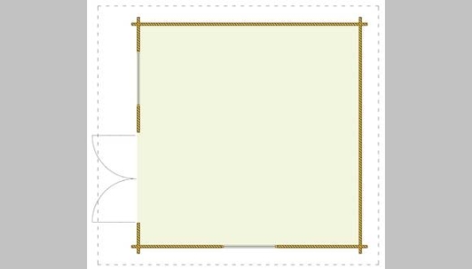 Blockhaus Hampton 400 x 400 + 70 VD