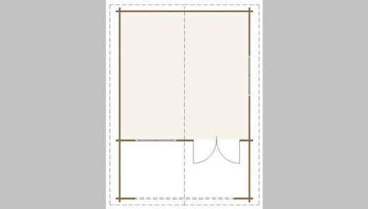 Blockhaus Bingen 450 x 450 + VT