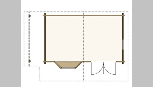 Blockhaus Teramo 500 x 300 + VD/SD