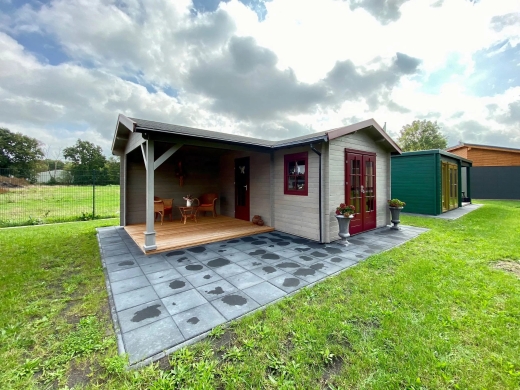 Wochenendhäuser Gartenhäuser H28-3046+300FS-DT-ET-EF