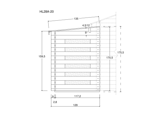 Gartenhäuser HL28A-20