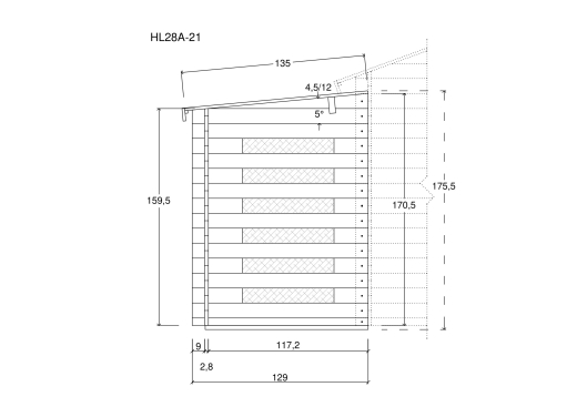 Gartenhäuser HL28A-21