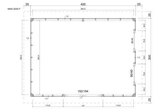 Gartenhäuser MHH-4030-F