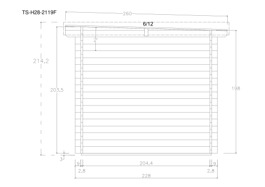 Gartenhäuser TS-H28-2119F