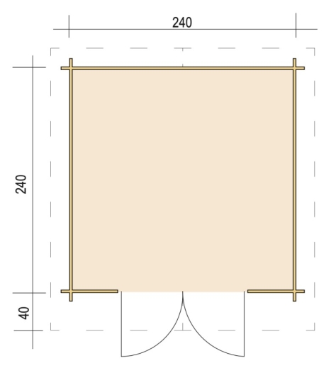 Gartenhäuser TS-H28-2424-DT