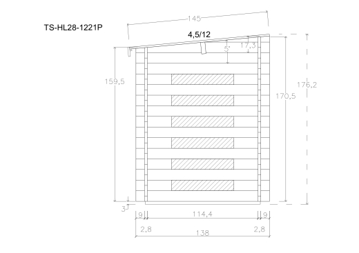 Gartenhäuser TS-HL28-1221P